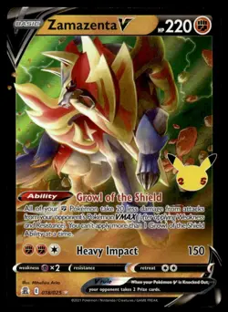 Pokemon TCG Celebrations #018/025 Zamazenta V NM - Image 1