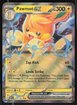 Pokemon TCG SV03: Obsidian Flames #073/197 Pawmot ex NM - Image 1