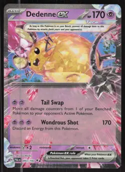 Pokemon TCG SV02: Paldea Evolved #093/193 Dedenne ex NM - Image 1