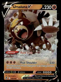Pokemon TCG SWSH12: Silver Tempest #102/195 Ursaluna V LP - Image 1