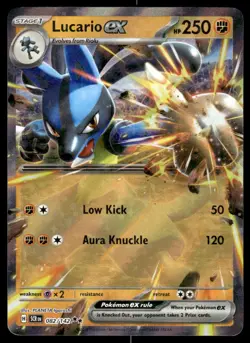 Pokemon TCG Stellar Crown #082/142 Lucario EX NM - Image 1