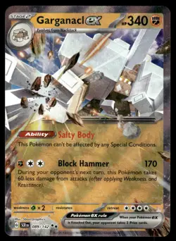 Pokemon TCG Stellar Crown #089/142 Garganacl EX NM - Image 1