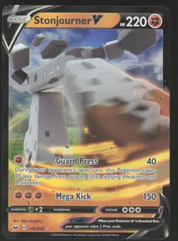 Pokemon TCG SWSH01: Sword & Shield Base Set #115/202 Stonjourner V NM - Image 1