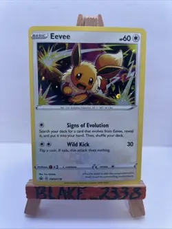 Pokemon TCG Sword & Shield Eevee SWSH118 Black Star Promo Cosmos Holo NM! - Image 1
