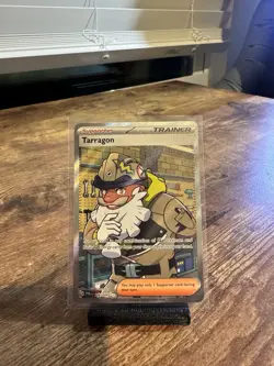 Pokemon TCG Tarragon Trainer Supporter 176/088 POR Full Art Holo English - Image 1