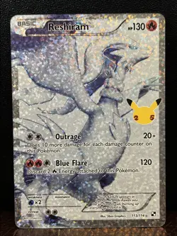 Pokemon TCG Reshiram 113/114 Celebrations Classic Collection Holo - Image 1