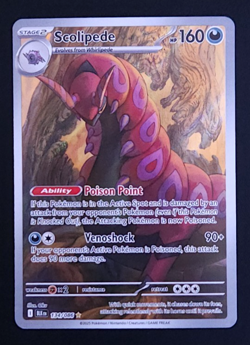 2025 Pokemon Black Bolt Scolipede Illustration Rare #134/086 - Image 1