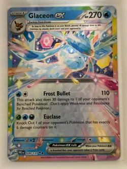 Glaceon ex - 026/131 026/131 Holo Double Rare Prismatic Evolutions Pokemon NM - Image 1