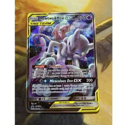 Pokemon TCG Mewtwo & Mew GX SM191 SM Black Star Promo Holo TAG TEAM GX 2019 - Image 1