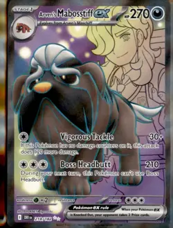 Arven's Mabosstiff ex 218/182 Ultra Rare Destined Rivals Pokemon Near Mint - Image 1