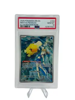 Pokemon 2025 Dri Destined Rivals Illustration Rare #193 Misty's Psyduck PSA 10 - Image 1