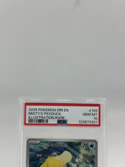 Pokemon 2025 Dri Destined Rivals Illustration Rare #193 Misty's Psyduck PSA 10 - Image 4
