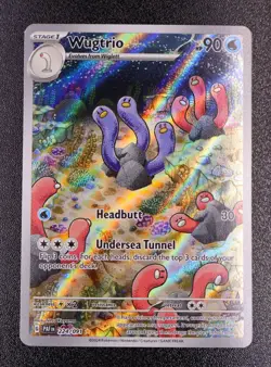 PRINT ERROR Wugtrio 224/091 SV: Paldean Fates Illustration Rare Pokemon TCG NM/M - Image 1