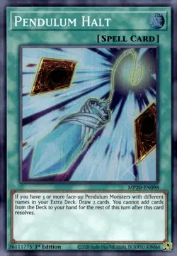 Yu-Gi-Oh! Pendulum Halt 1st Ed. MP20-EN098 Super Rare NM/LP x1 - Image 1