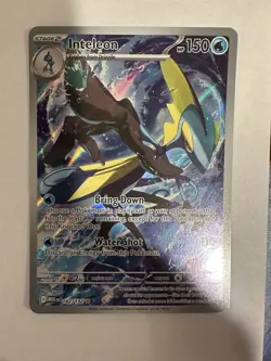 Pokemon TCG Mega Evolution Inteleon Card 142/132 IR Rare - Image 1