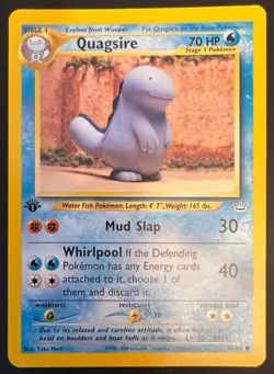 POKEMON NEO REVELATION 1ST EDITION COMMON QUAGSIRE CARD 48/64 - Image 1