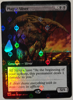 MTG Secret Lair Plague Sliver (Extended Art) (Step-and-Compleat) #633 Bonus NM - Image 1