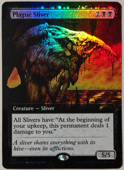 MTG Secret Lair Plague Sliver (Extended Art) (Step-and-Compleat) #633 Bonus NM - Image 2