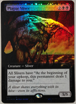 MTG Secret Lair Plague Sliver (Extended Art) (Step-and-Compleat) #633 Bonus NM - Image 3
