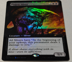 MTG Secret Lair Plague Sliver (Extended Art) (Step-and-Compleat) #633 Bonus NM - Image 4