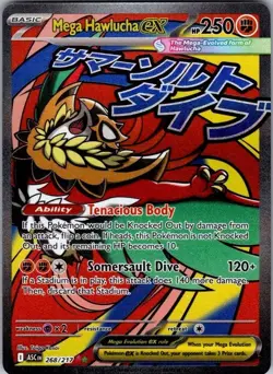 Mega Hawlucha ex - 268/217 Ascended Heroes Mega Attack Rare Pokemon - MINT - Image 1