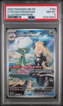 Pokemon Cynthia's Roserade 184/182 – Destined Rivals – Eng PSA 8 NM-MT - Image 1