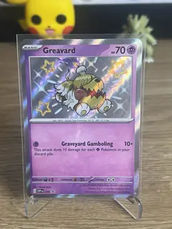Pokemon Paldean Fates - Greavard - SVP 070 - Shiny Rare - Blister PROMO - M/NM - Image 1