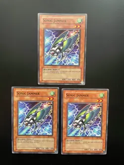 Yugioh Sonic Jammer AST-021 Common Unlimited Edition LP/MP X3 - Image 1