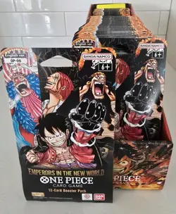 5x One Piece TCG English OP-09 Emperors in the New World Sleeved Packs - Image 1