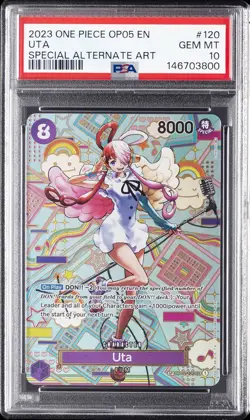 2023 ONE PIECE OP05-AWAKENING OF THE NEW ERA SPECIAL ALTERNATE ART UTA PSA 10 - Image 1