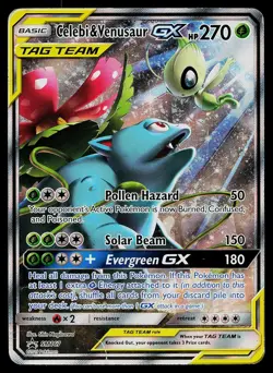 Pokemon Card Sun & Moon Promo Celebi & Venusaur GX SM167 - Image 1