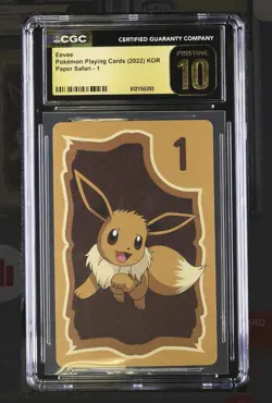 Eevee Paper Safari #1 Pokemon Playing Cards 2022 Korean CGC Pristine 10 - Image 1