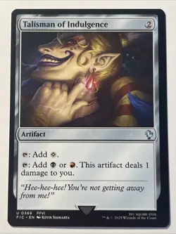 Talisman of Indulgence 366 U Normal MTG NM - Image 1