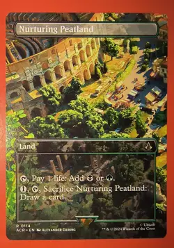 MAGIC MTG: * NURTURING PEATLAND* ACR 0114 - BORDERLESS, RARE, LAND - Image 1