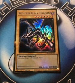 *** RED-EYES BLACK DRAGON *** ORIGINAL ART 1ST EDITION GOLD RARE YUGIOH! - Image 1