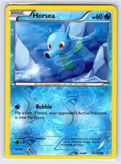 Horsea 30/160 2015 XY Primal Clash Pokemon Card Reverse Holo Common - Nm/Vlp - Image 1