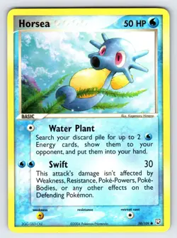 Horsea 58/109 2004 EX Team Rocket Returns Pokemon Card TCG Nintendo - VLP - Image 1