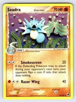 Seadra 22/101 2006 EX Dragon Frontiers Pokemon Card TCG Adachi Rare - Lp/Mp - Image 1
