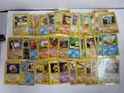 Vintage Pokemon WOTC Lot 50 Cards Base Fossil Jungle Rocket 1st Edition MP-DMG - Image 1