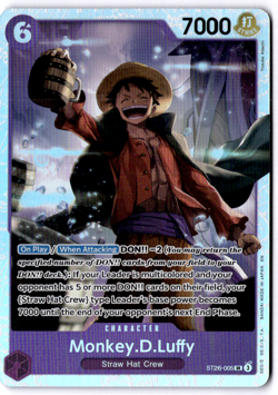 Monkey.D.Luffy ST26-005 Purple Black Super Rare English One Piece Card - Image 1