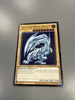 Yu-Gi-Oh TCG Blue-Eyes White Dragon OP28-EN001 Ultimate Rare Near Mint Condition - Image 1