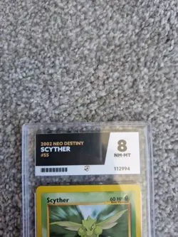 syther 55/105 graded Pokemon Card Ace Grading Near Mint 8 - Image 2
