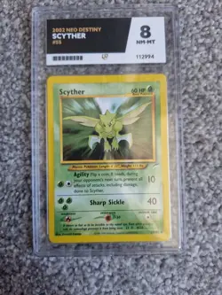 syther 55/105 graded Pokemon Card Ace Grading Near Mint 8 - Image 3