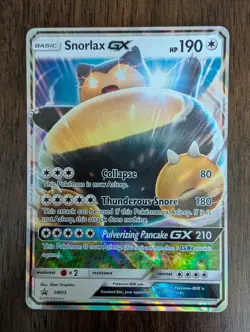 Pokemon TCG Cards Snorlax GX SM05 Black Star Promo Holo NM (Regular Size) - Image 1