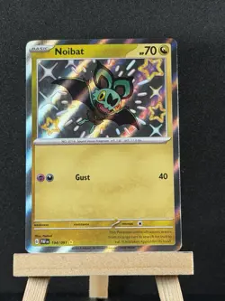 Pokemon TCG Noibat 194/091 SV Paldean Fates Shiny Rare Holo English 2024 - Image 1
