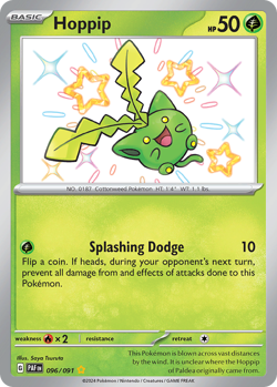 Hoppip 096/091 Shiny Rare Paldean Fates Pokemon NM/M - Image 4