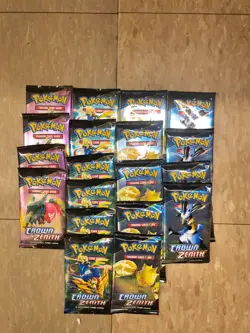 Nintendo Pokemon TCG Crown Zenith Booster Pack Lot Lucario 10 Cards English - Image 1