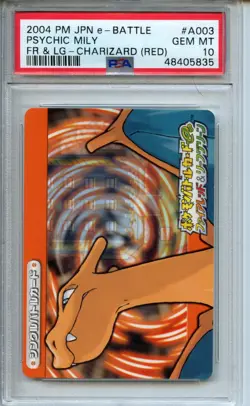 2004 Pokemon E-Battle Firered & Leafgreen A003 Mily Charizard (Red) PSA 10 - Image 1