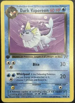 Pokemon TCG Team Rocket Dark Vaporeon - 1 ST EDITION - NM - SUPER RARE #45/82 - Image 1