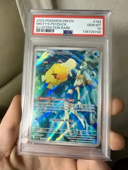 Misty's Psyduck Illustration Rare Pokemon 193/182 Destined Rivals PSA 10 Gem - Image 1